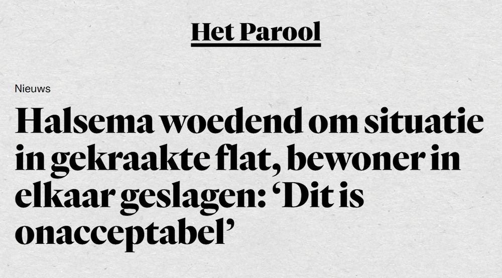 Het Parool artikel thumbnail